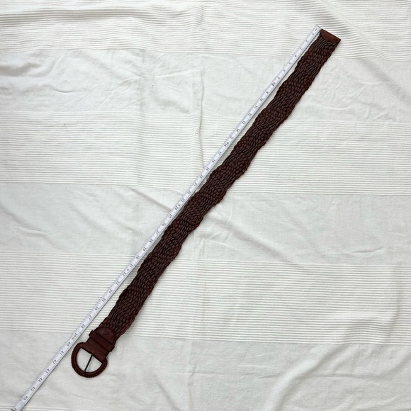 Aerie Boho Brown Leather Braided Belt - Picture 5 of 9